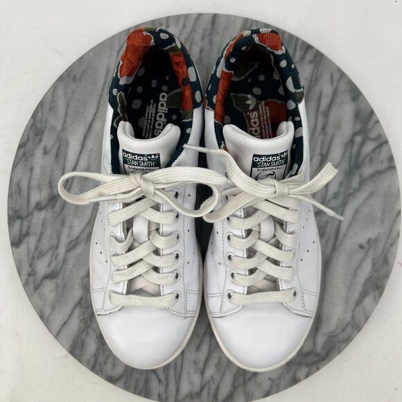 Adidas Womens 7 Stan Smith Tennis Shoe White Low Top Classic Lace Up Sneaker - Picture 8 of 11